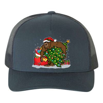 Funny Christmas Santa Sasquatch Bigfoot Yupoong Adult 5-Panel Trucker Hat