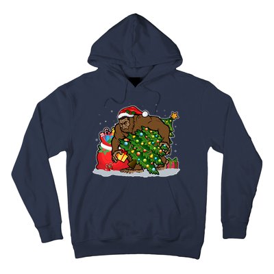 Funny Christmas Santa Sasquatch Bigfoot Hoodie