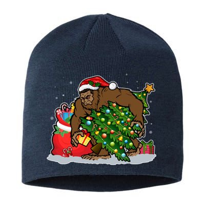 Funny Christmas Santa Sasquatch Bigfoot Sustainable Beanie