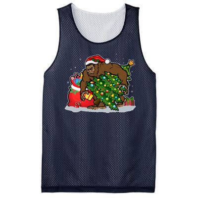 Funny Christmas Santa Sasquatch Bigfoot Mesh Reversible Basketball Jersey Tank