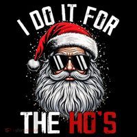 Funny Christmas Santa Claus I Do It For The Hos Cute Xmas Button