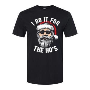 Funny Christmas Santa I Do It For The Hos Holiday Mood Funny Gift Softstyle CVC T-Shirt