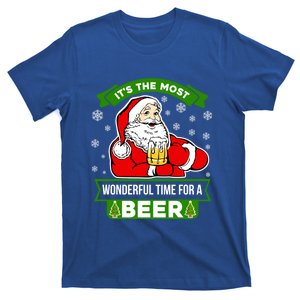 Funny Christmas Santa Claus Most Wonderful Time For A Beer Gift T-Shirt