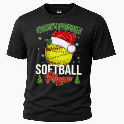 Funny Christmas Santa's Favorite Softball Player Performance Shirt