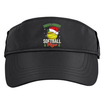 Funny Christmas Santa's Favorite Softball Player Adult Drive Performance Visor