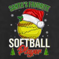 Funny Christmas Santa's Favorite Softball Player Adult Drive Performance Visor