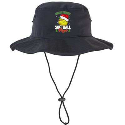 Funny Christmas Santa's Favorite Softball Player Bucket Hat