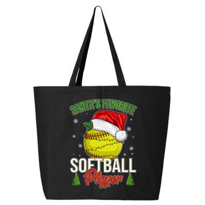 Funny Christmas Santa's Favorite Softball Player 25L Jumbo Tote