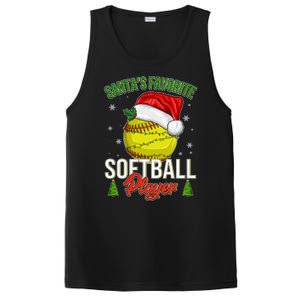 Funny Christmas Santa's Favorite Softball Player PosiCharge Competitor Tank