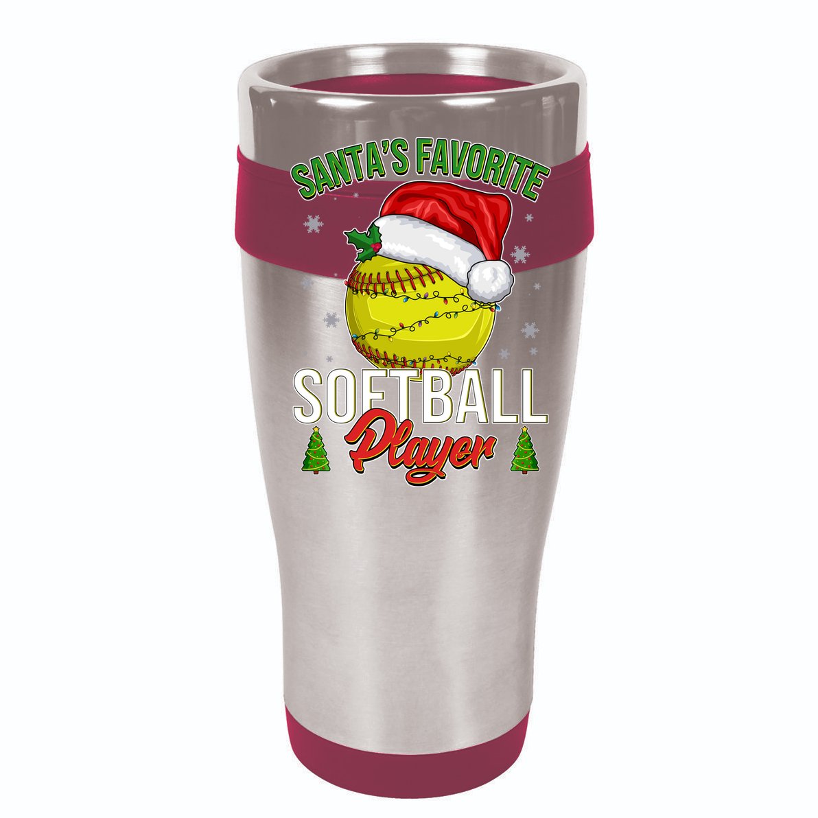 Funny Christmas Santa's Favorite Softball Player Womens Funnel Neck Pullover Hood