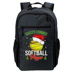 Funny Christmas Santa's Favorite Softball Player Daily Commute Backpack