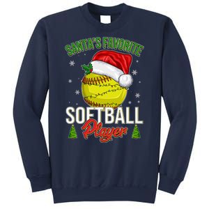 Funny Christmas Santa's Favorite Softball Player Sweatshirt