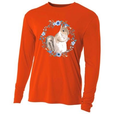 Flower Circle Squirrel Cooling Performance Long Sleeve Crew