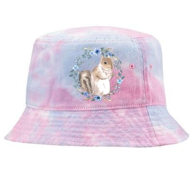 Flower Circle Squirrel Tie-Dyed Bucket Hat