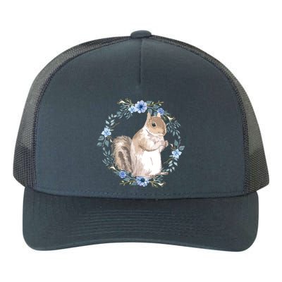 Flower Circle Squirrel Yupoong Adult 5-Panel Trucker Hat