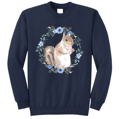 Flower Circle Squirrel Sweatshirt