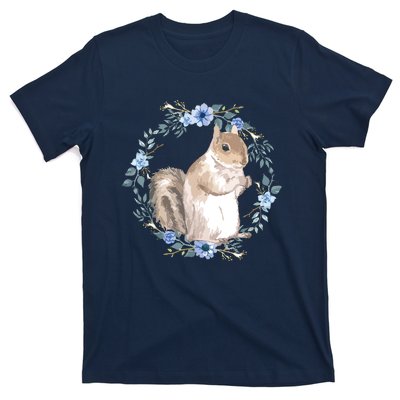 Flower Circle Squirrel T-Shirt