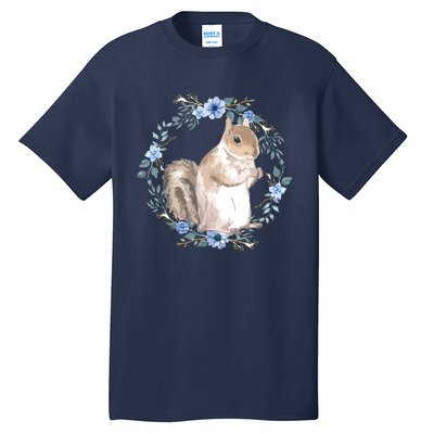 Flower Circle Squirrel Tall T-Shirt