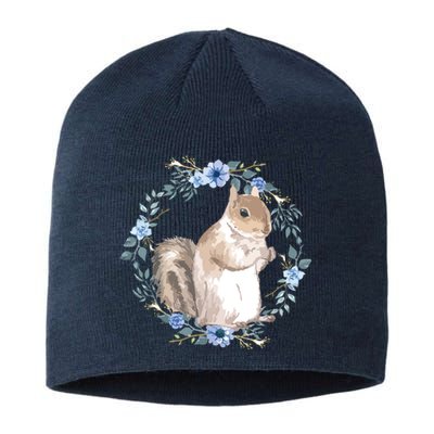 Flower Circle Squirrel Sustainable Beanie