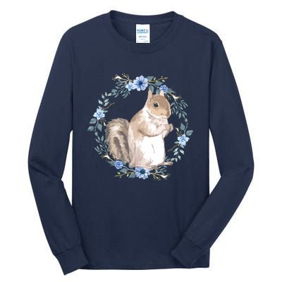 Flower Circle Squirrel Tall Long Sleeve T-Shirt