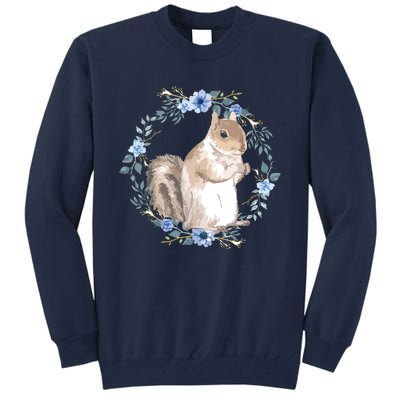 Flower Circle Squirrel Tall Sweatshirt