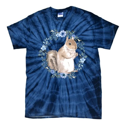 Flower Circle Squirrel Tie-Dye T-Shirt