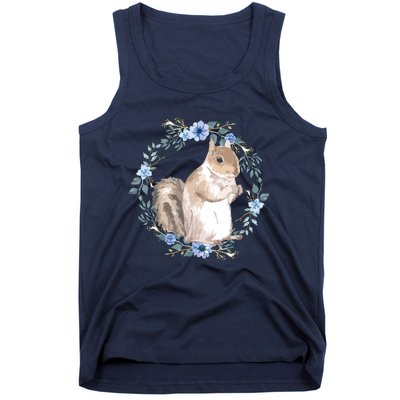 Flower Circle Squirrel Tank Top