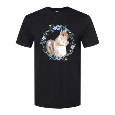 Flower Circle Squirrel Softstyle CVC T-Shirt