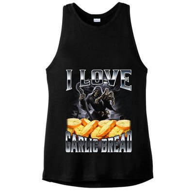 Funny Cringe Skeleton Meme I Love Garlic Bread Ladies PosiCharge Tri-Blend Wicking Tank