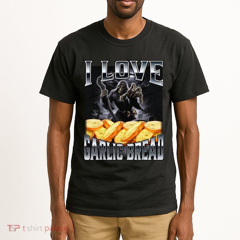 Funny Cringe Skeleton Meme I Love Garlic Bread Tall T-Shirt