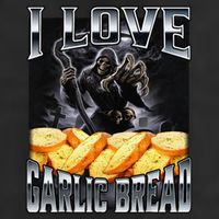 Funny Cringe Skeleton Meme I Love Garlic Bread Adult Drive Performance Visor