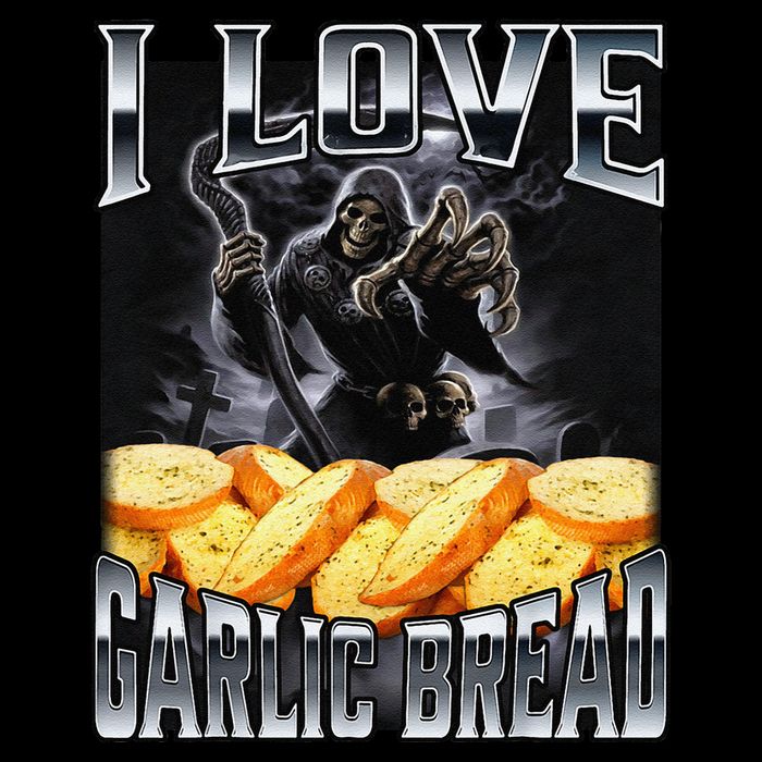Funny Cringe Skeleton Meme I Love Garlic Bread Toddler T-Shirt