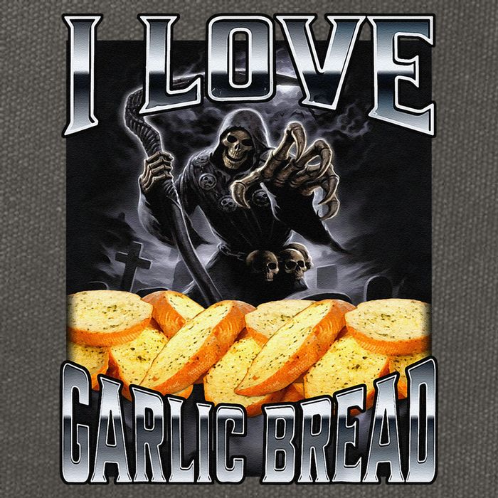Funny Cringe Skeleton Meme I Love Garlic Bread Cotton Canvas Backpack