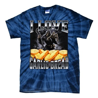 Funny Cringe Skeleton Meme I Love Garlic Bread Tie-Dye T-Shirt