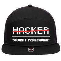 Funny Cyber Security Computer Hacker Gift 7 Panel Mesh Trucker Snapback Hat