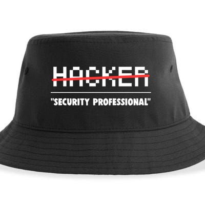 Funny Cyber Security Computer Hacker Gift Sustainable Bucket Hat
