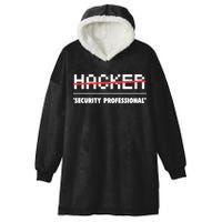 Funny Cyber Security Computer Hacker Gift Hooded Wearable Blanket