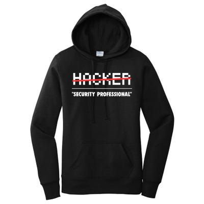 Funny Cyber Security Computer Hacker Gift Women's Pullover Hoodie