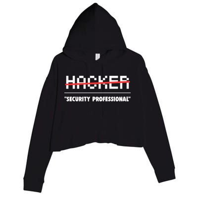 Funny Cyber Security Computer Hacker Gift Crop Fleece Hoodie