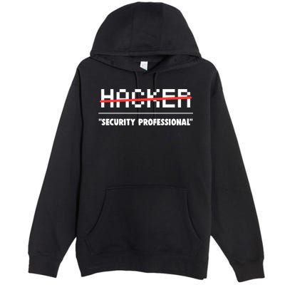 Funny Cyber Security Computer Hacker Gift Premium Pullover Hoodie