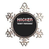 Funny Cyber Security Computer Hacker Gift Metallic Star Ornament