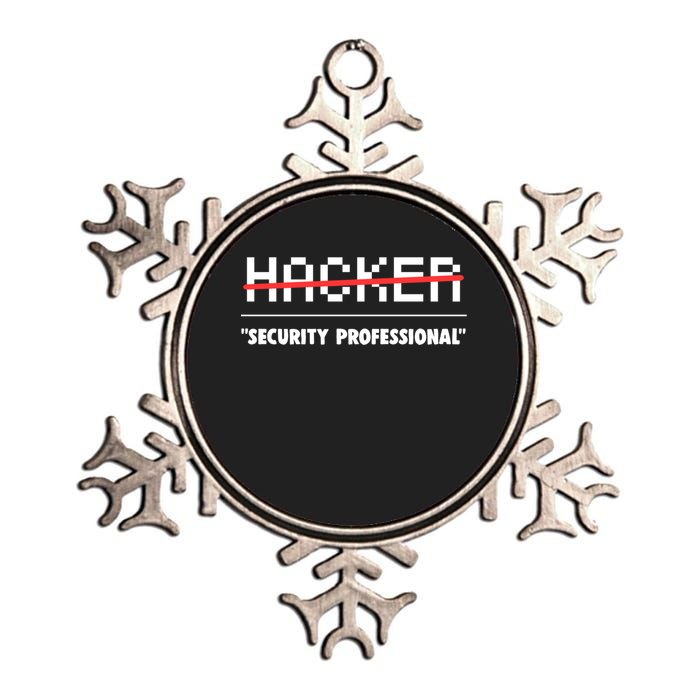 Funny Cyber Security Computer Hacker Gift Metallic Star Ornament