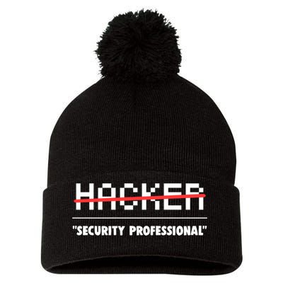 Funny Cyber Security Computer Hacker Gift Pom Pom 12in Knit Beanie