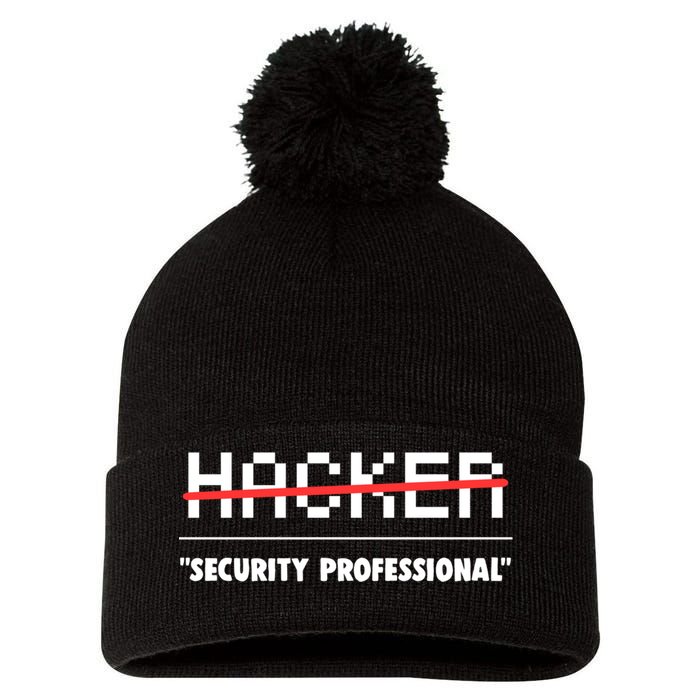 Funny Cyber Security Computer Hacker Gift Pom Pom 12in Knit Beanie