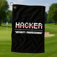 Funny Cyber Security Computer Hacker Gift Golf Towel