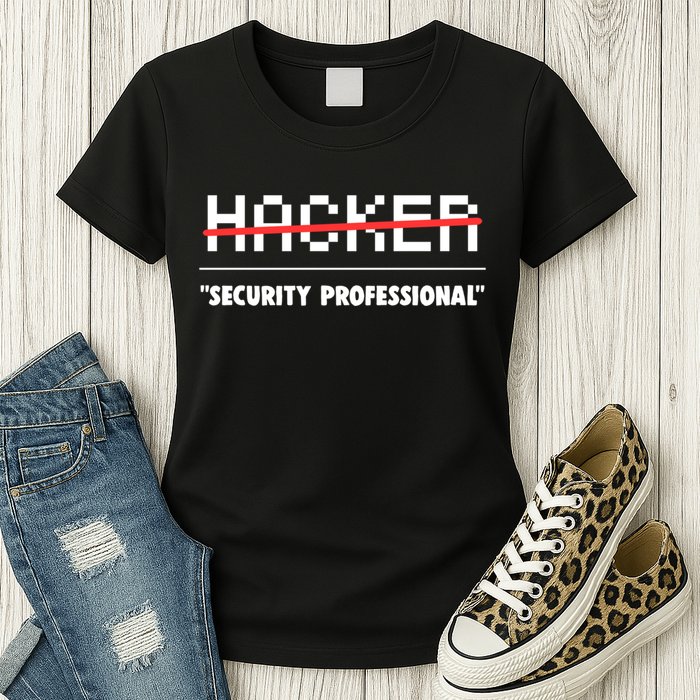 Funny Cyber Security Computer Hacker Gift Womens T-Shirt