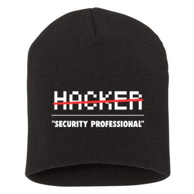 Funny Cyber Security Computer Hacker Gift Short Acrylic Beanie