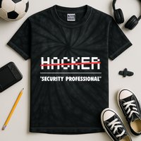 Funny Cyber Security Computer Hacker Gift Kids Tie-Dye T-Shirt