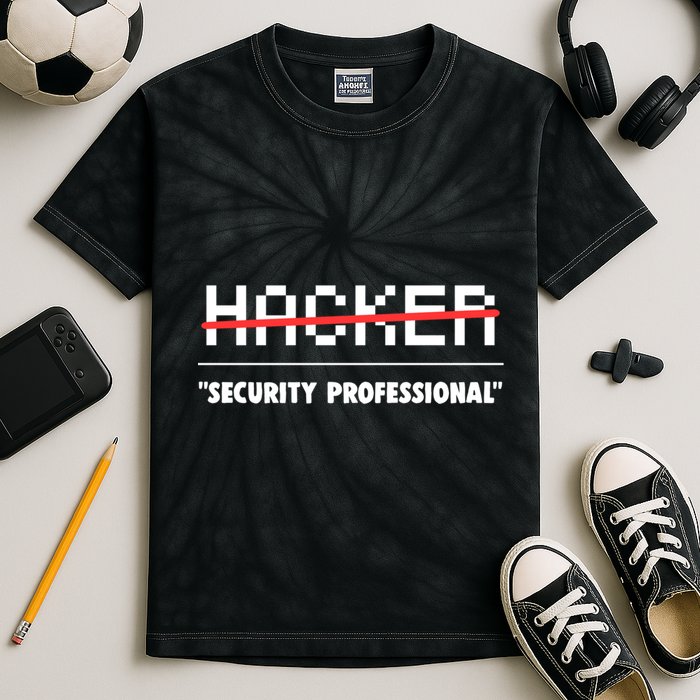Funny Cyber Security Computer Hacker Gift Kids Tie-Dye T-Shirt