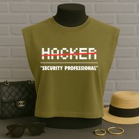 Funny Cyber Security Computer Hacker Gift Garment-Dyed Women's Muscle Tee